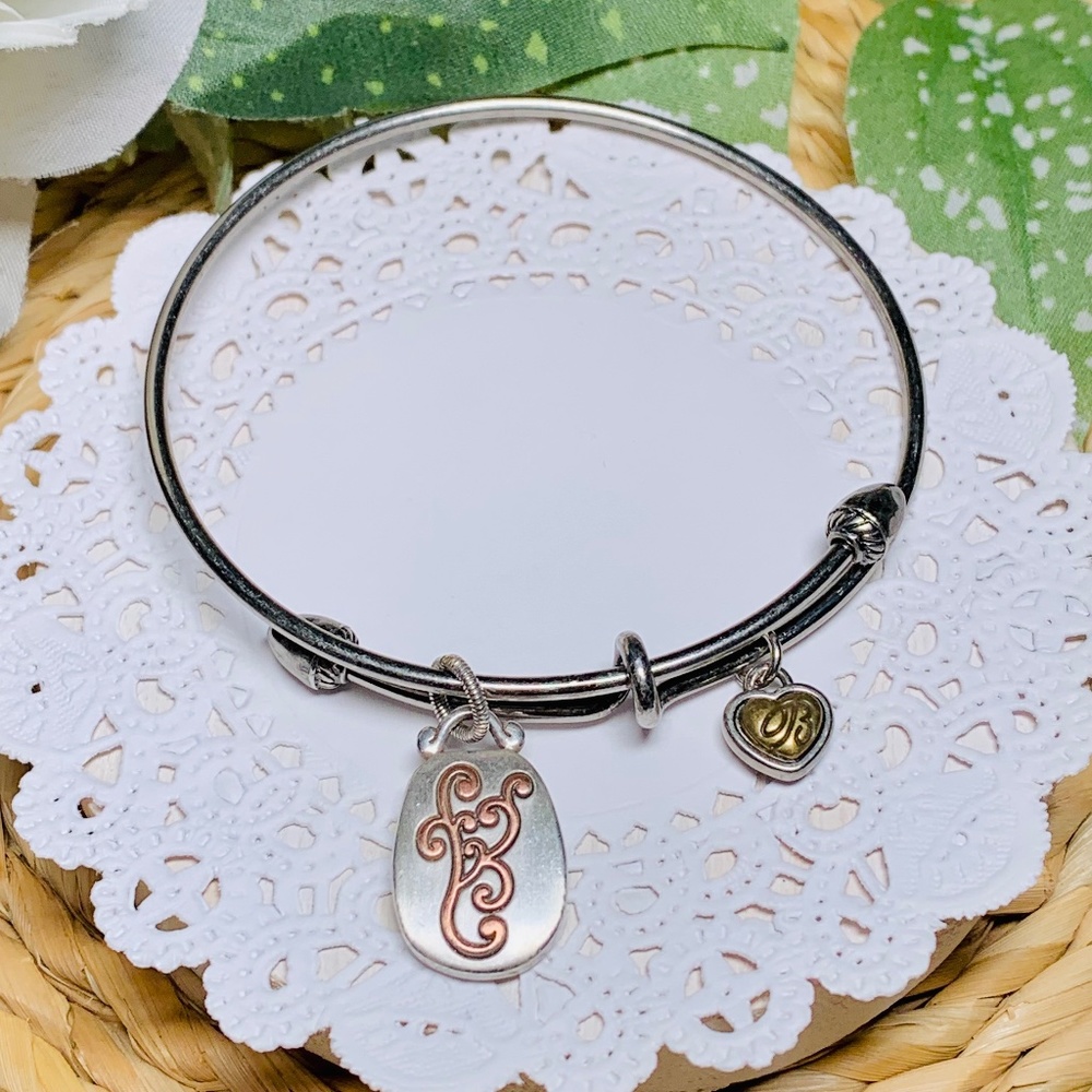 Brighton Art & Soul Imagine Bangle “Live the life you imagined” Charm Bracelet